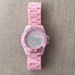 Baby pink diamond face Hello Kitty watch